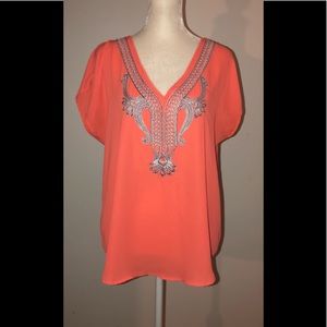 Three Pink Hearts Blouse